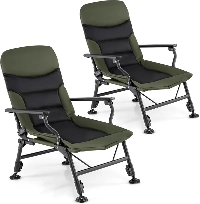 All-Terrain High-Back Camping Chair with Padded Support and Rugged Frame
