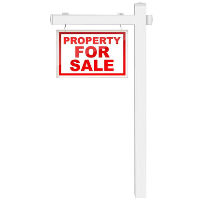 6-Foot Vinyl UPVC Real Estate Sign Post for Yard Displays and Open House Signs