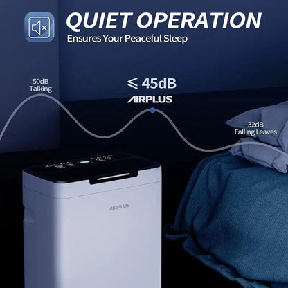 AIRPLUS 30-Pint Dehumidifier for Basements  Covers Up to 1,500 Sq. Ft., Drain Hose Included, Powerful Moisture Removal