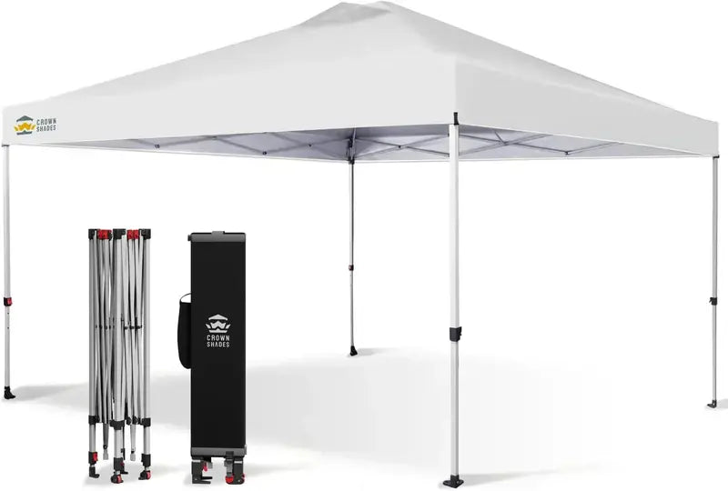 10×10 One-Click Pop-Up Awning  Silver-Coated Sunshade Canopy for Beach, Picnic & Outdoor Events