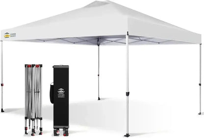 10×10 One-Click Pop-Up Awning  Silver-Coated Sunshade Canopy for Beach, Picnic & Outdoor Events