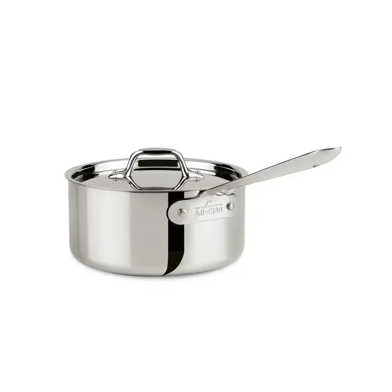 All-Clad D3 Stainless Steel 3-Quart Saucepan with Lid  Tri-Ply Bonded Cookware