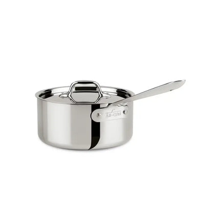 All-Clad D3 Stainless Steel 3-Quart Saucepan with Lid  Tri-Ply Bonded Cookware