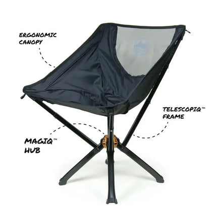 CLIQ Portable Folding Camping Chair  300-Lb Capacity, Lightweight & Compact