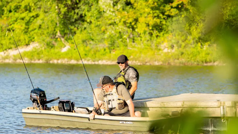Pelican Boat Intruder 12-Foot Jon Boat  Khaki/Beige Aluminum Fishing & Hunting Vessel
