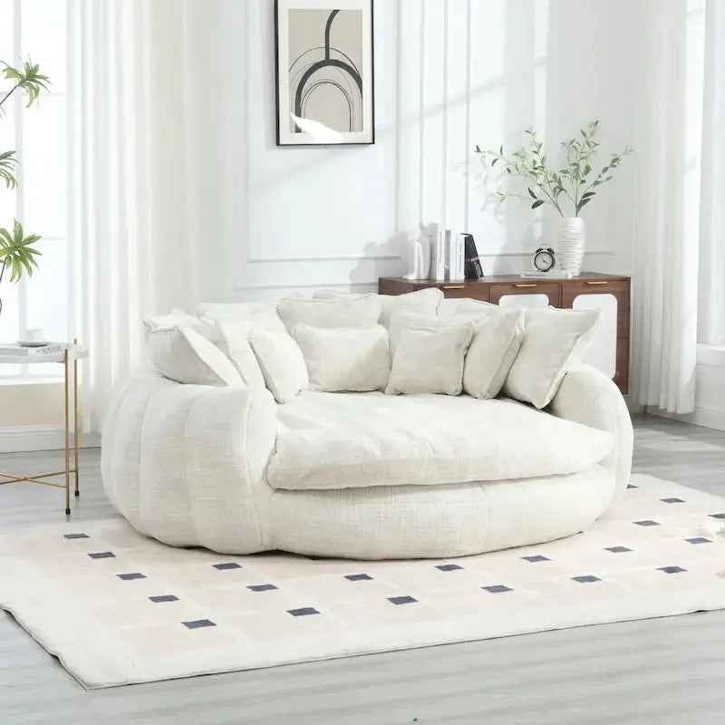 Double-Loaf Style Sofa Bed  Spacious Convertible Couch with Armrests and Supportive Cushioning