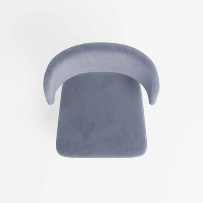 Lot de 2 chaises en velours bleu perle
