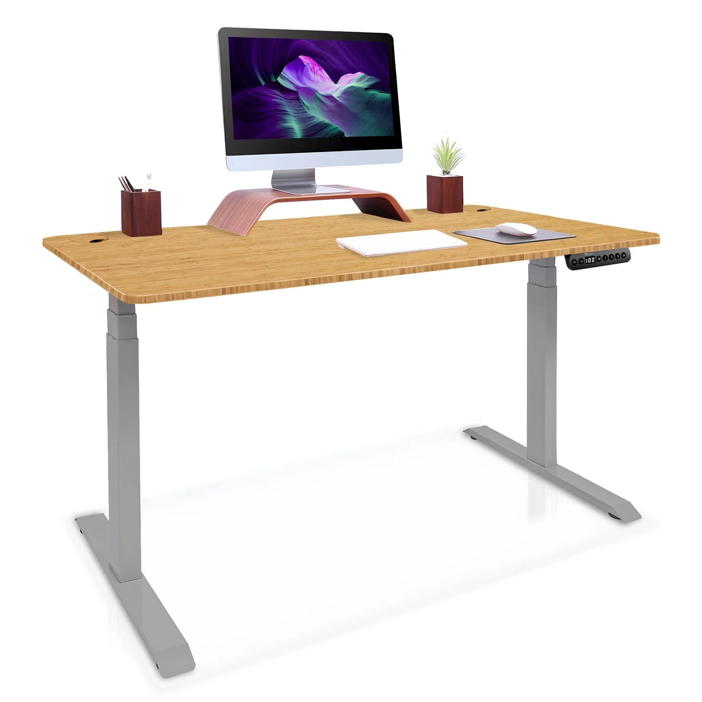 Bureau assis debout en bambou - DYNAMIC BAMBOU
