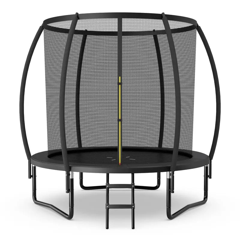8FT / 10FT / 12FT Outdoor Trampoline  400 lb Capacity Enclosed Recreational Bounce Platform