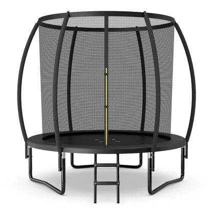 8FT / 10FT / 12FT Outdoor Trampoline  400 lb Capacity Enclosed Recreational Bounce Platform