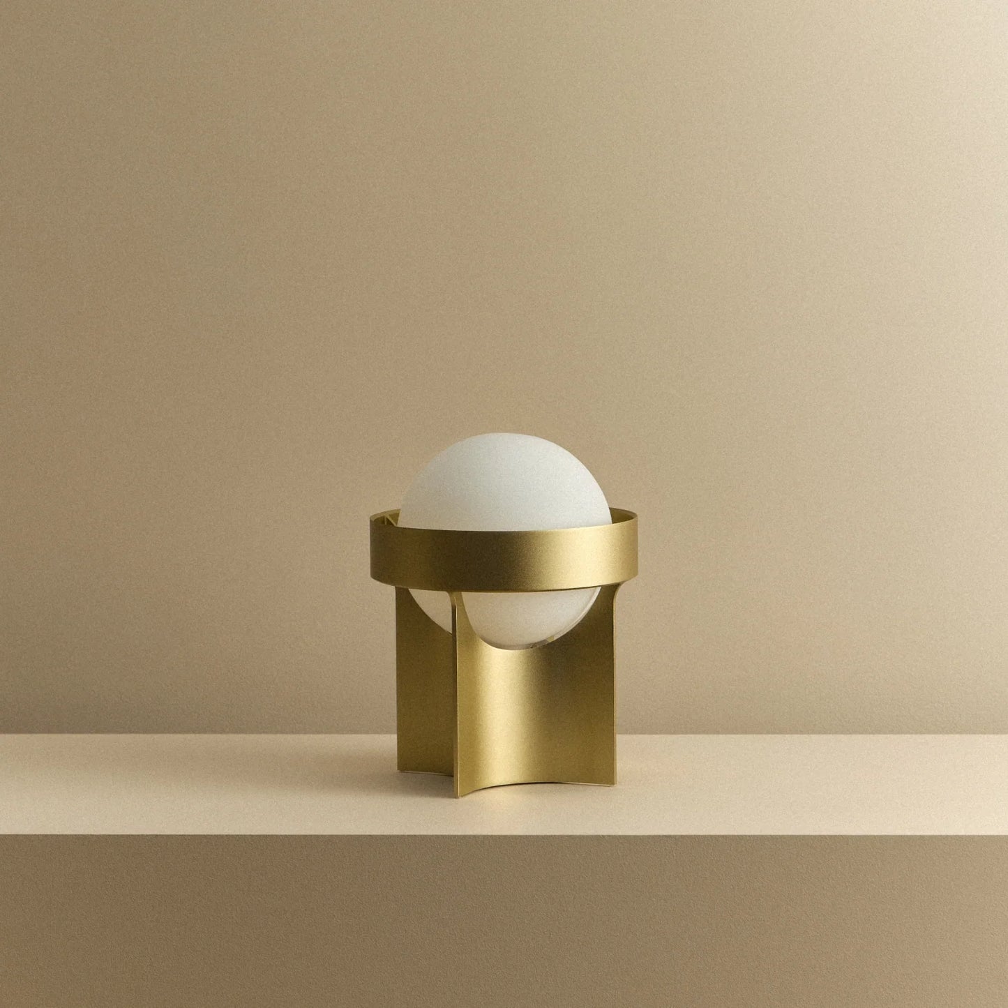 Loop Table Lamp in Gold + Sphere IV