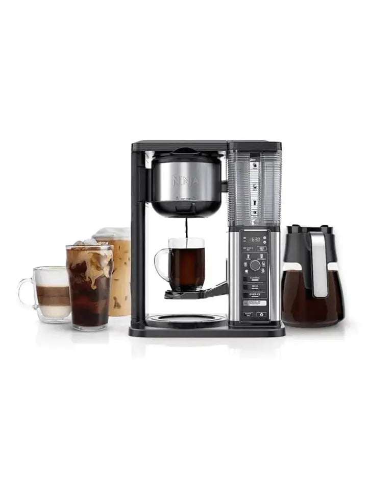 Ninja CM401 10-Cup Coffee Maker  4-Brew Style Machine with Frother, Glass Carafe, and Built-in Reservoir