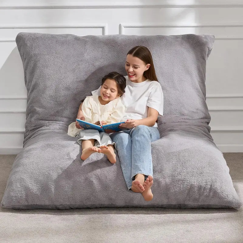 Hobestluk 3-in-1 Convertible Bean Bag  Floor Cushion, Lounger, or Seating Sofa