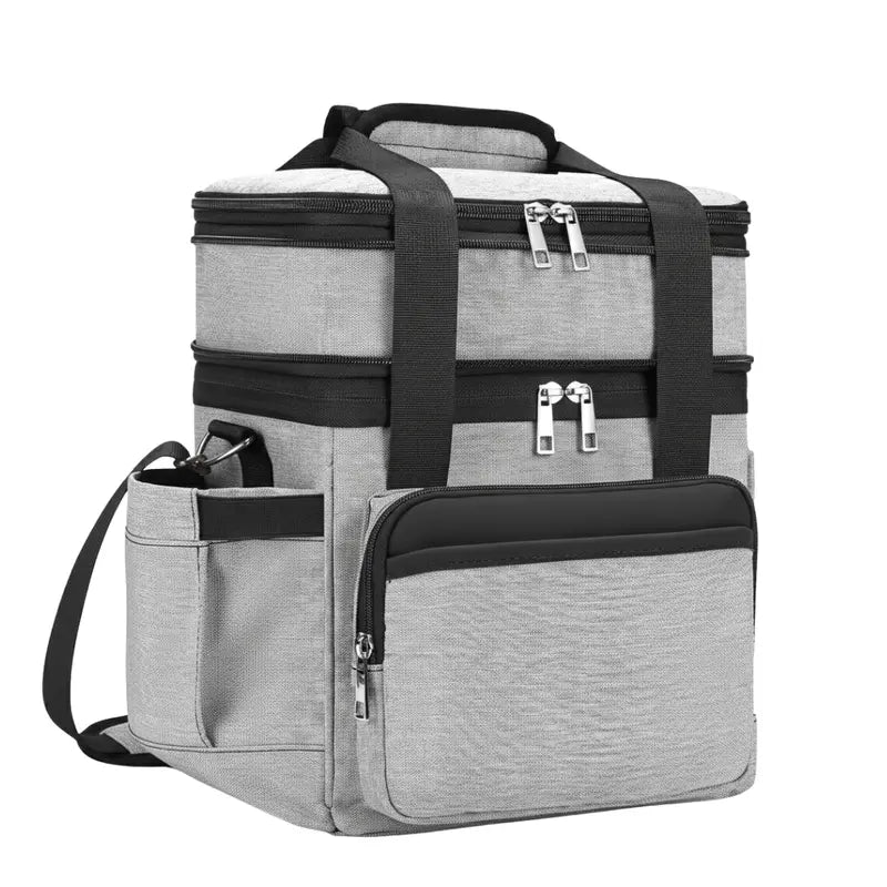 Expandable Insulated Lunch Bag  Dual Capacity (15L/22L), Leak-Resistant Design