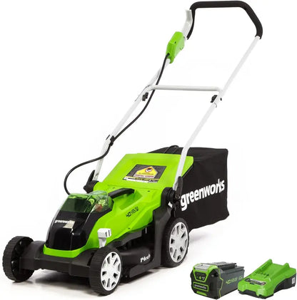 Greenworks 40V 16″ Ultra-Light Cordless Push Mower — 4.0Ah Battery Included