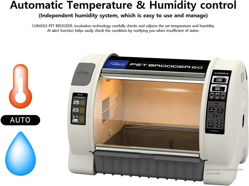 Curadle R-com MXB60N Pet Brooder  Digital Thermostatic Heating Unit with 2-Year Warranty & Bonus Tray