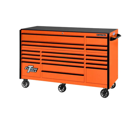 Extreme Tools RX250 72-Inch Roller Cabinet  19-Drawer Heavy-Duty Tool Storage with 250-Lb Slides