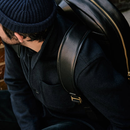 Leather Backpack - Black