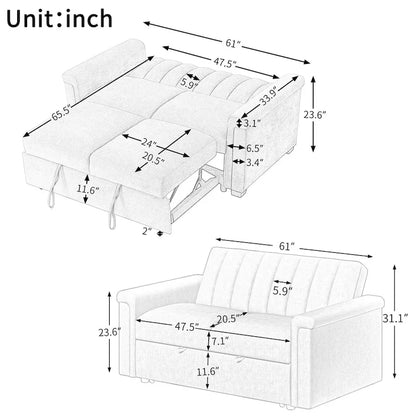Versatile Soft Cushion Sofa Bed