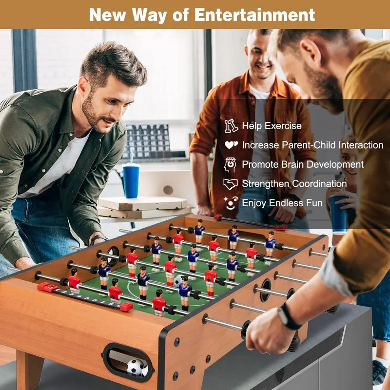 Portable 27-Inch Foosball Table  Compact Tabletop Soccer for Indoor Recreation