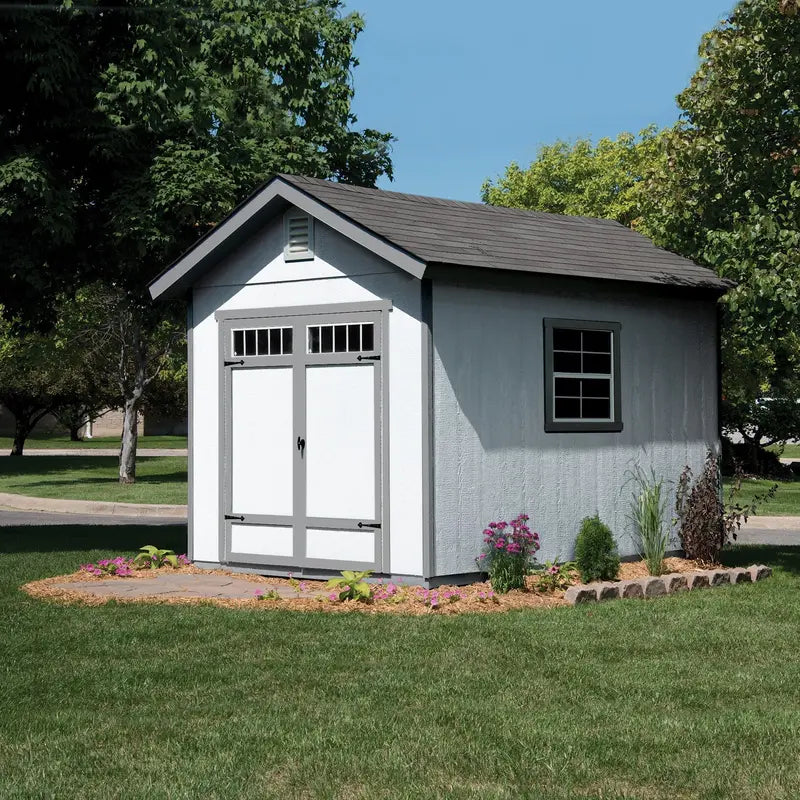 Handy Home Beachwood Wood Storage Shed  10 ft x 12 ft, Includes Floor and Assembly Hardware