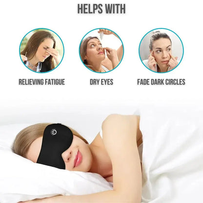 Cordless Heated Eye Mask  Adjustable Warmth for Relaxation & Sleep Support