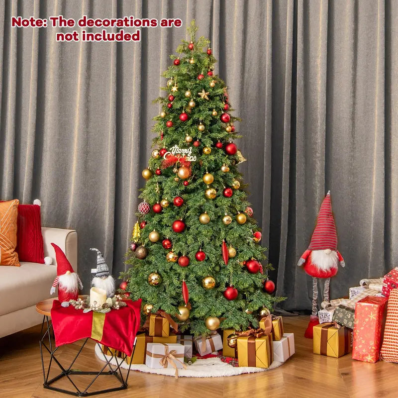 6-Foot Unlit Hinged Artificial Christmas Tree  Compact Green Holiday Tree with 721 Realistic Branch Tips