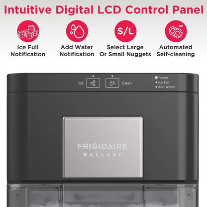 Frigidaire Gallery Nugget Ice Maker  44 lb/Day, Auto Self-Cleaning, 2nd Generation, Matte Black