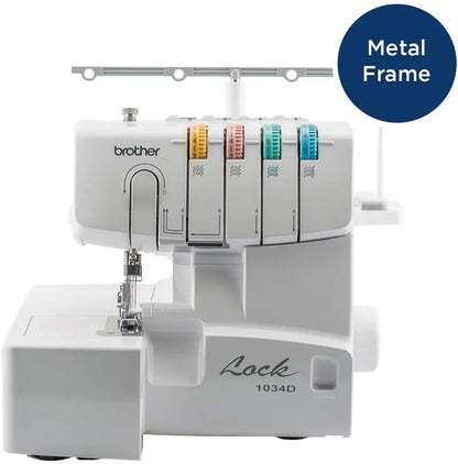 Brother 1034D Heavy-Duty Serger, 1,300 SPM, 3/4 Thread Overlock, 3 Accessory Feet