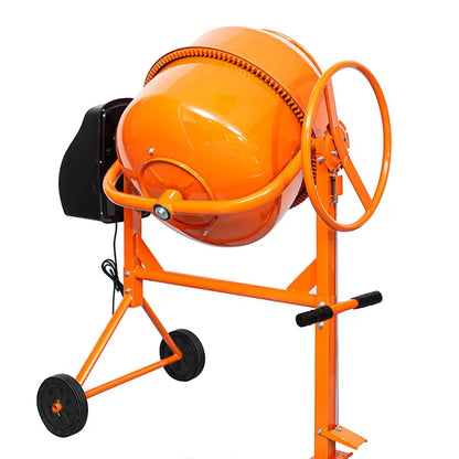 GIVIMO 4.2 Cu Ft Electric Concrete Mixer for Stucco, Mortar  Portable with Wheel & Stand