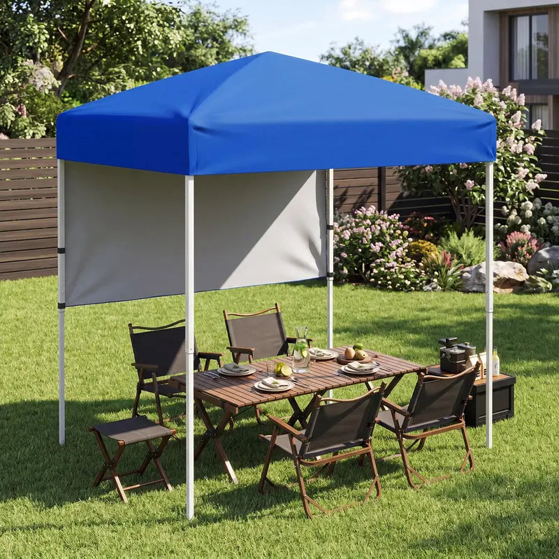 6 x 4-Foot Pop-Up Canopy  UPF 50+ Sun-Shade Tent with Quick-Setup Design & Half Sidewall