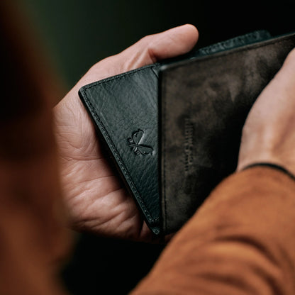Suede Passport Wallet - Storm Grey