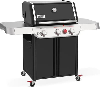 Weber Genesis E-325 Liquid Propane Grill — Sleek Black Finish, 3-Burner System, Premium Outdoor Cooking Performance