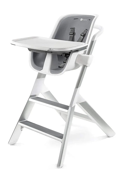 4moms CleanMotion High Chair  Modern White & Grey Ergonomic Feeding Seat