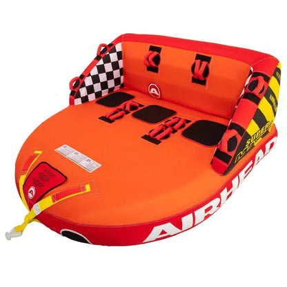 Airhead Super Mable Towable Tube for 1-3 Riders, Heavy-Duty Nylon, Dual Tow Points, Water Sports