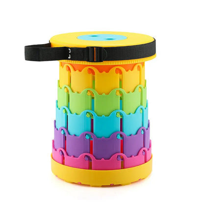 Compact Folding Stool with Enhanced Retractable Design