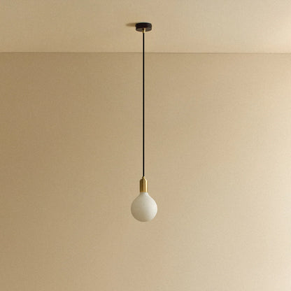 Porcelain III Pendant Light in Brass
