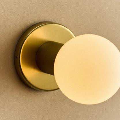 Lochan Wall Light in Brass + Sphere III
