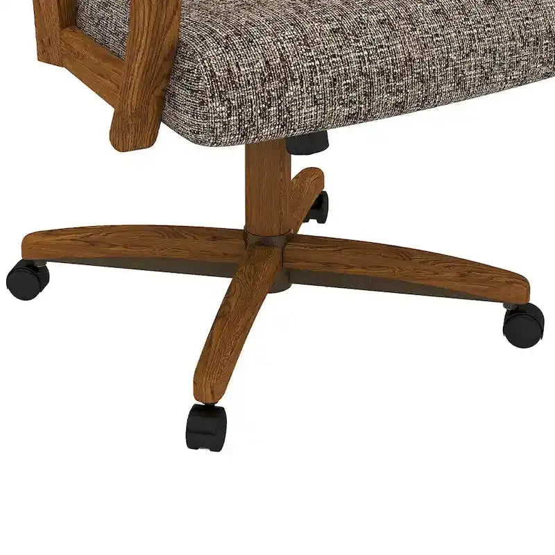 Chromcraft Darell Caster Dining Chair  Chestnut-Finished Task Chair with Smooth Mobility