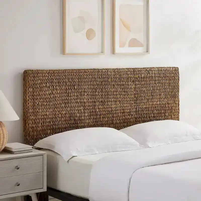 Crosley Edgewater Queen-Sized Upholstered Headboard — Coastal-Inspired Design with Clean Lines