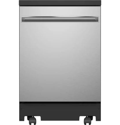GE Portable Stainless Steel Dishwasher with Sanitize Cycle  24-Inch Width
