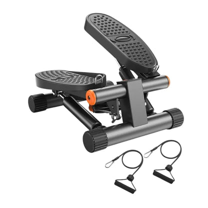 Compact Stepper Machine  Hydraulic Resistance + Attachable Exercise Bands