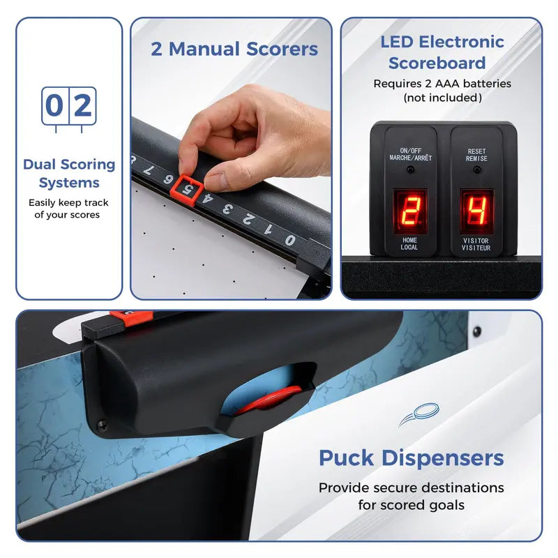 56-Inch Air Hockey Table  Arcade-Style Game with Digital LED Scoreboard