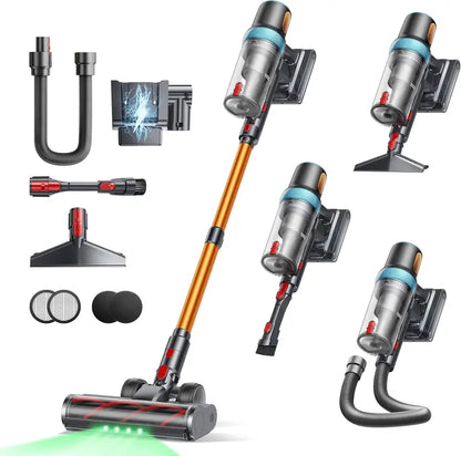 650W Cordless Stick Vacuum Cleaner with 55KPA Suction, 70-Min Runtime, LED Touchscreen & Wall Mount Station for Homes, Carpets, and Pet Hair