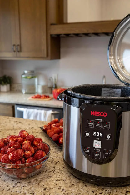 Nesco NPC-9 Electric Pressure Canner & Cooker  9.5 Qt Stainless Steel Smart Canning System