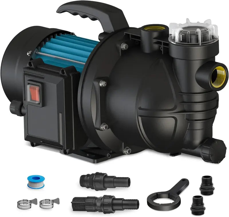900 GPH Portable Garden Transfer Pump  Electric Shallow-Well Jet Pump for Irrigation and Drainage