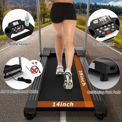 Compact Foldable Treadmill for Small-Space Home Workouts