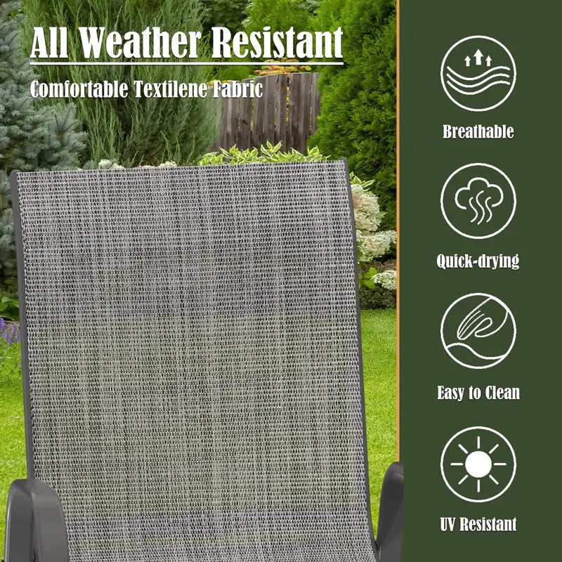 Amopatio 5-Piece Outdoor Dining Set Including Patio Table and Four Chairs