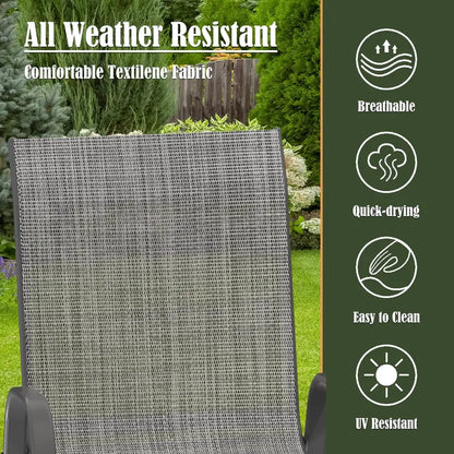 Amopatio 5-Piece Outdoor Dining Set Including Patio Table and Four Chairs
