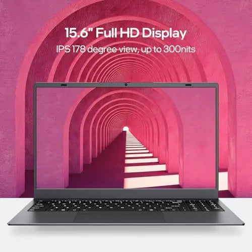 Lightweight 15.6-Inch Windows 11 Laptop  16GB RAM, 512GB SSD, Intel N5095, FHD IPS Display